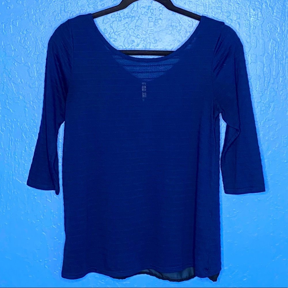 Coco Love Blue 3/4 Sleeve Blouse